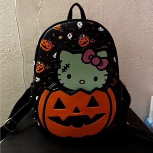 Sanrio Black and Orange Hello Kitty Backpack